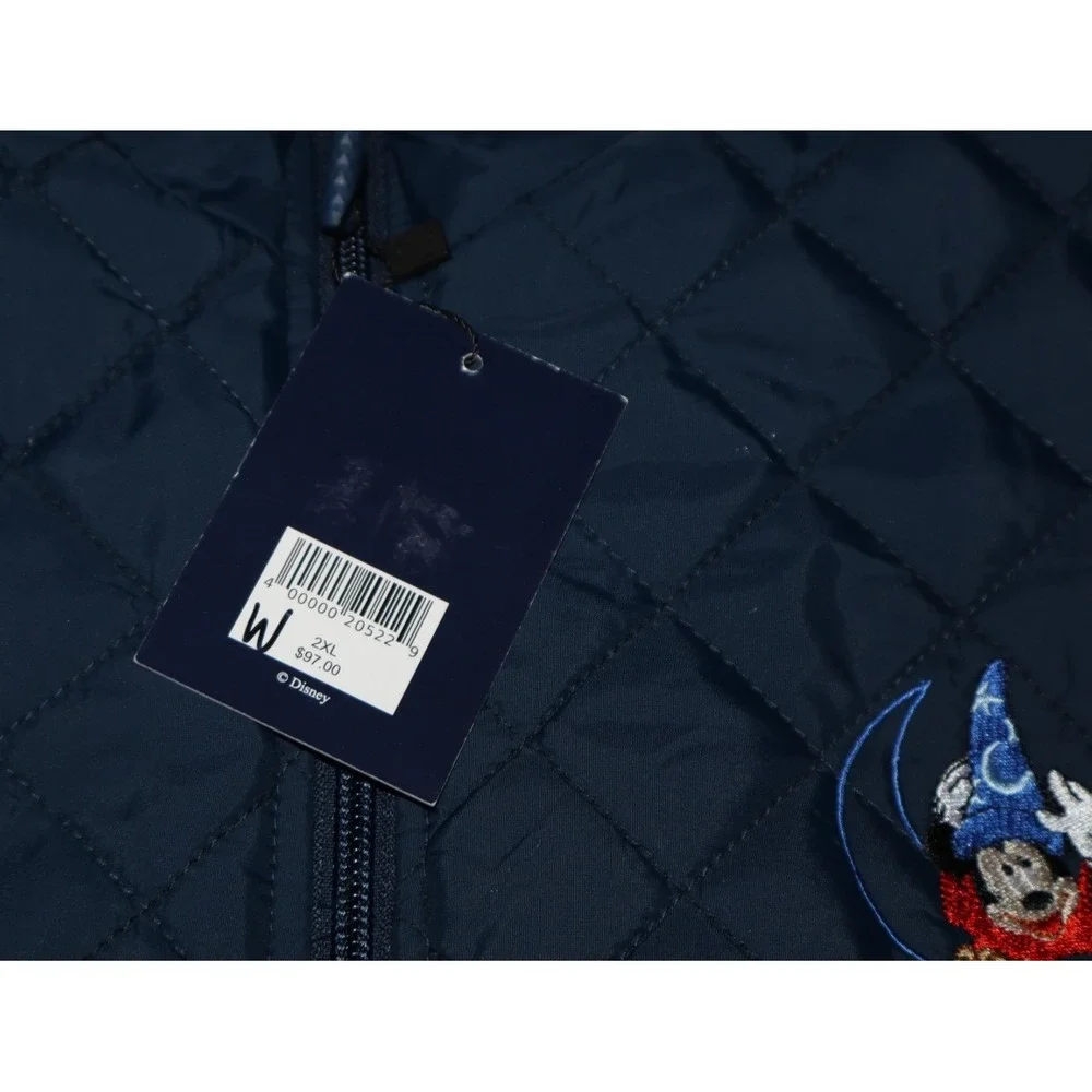 DISNEY D23 2024 Quilted Blue Mickey Sorcerer Vest XXXL Women's 2XL XXL NEW